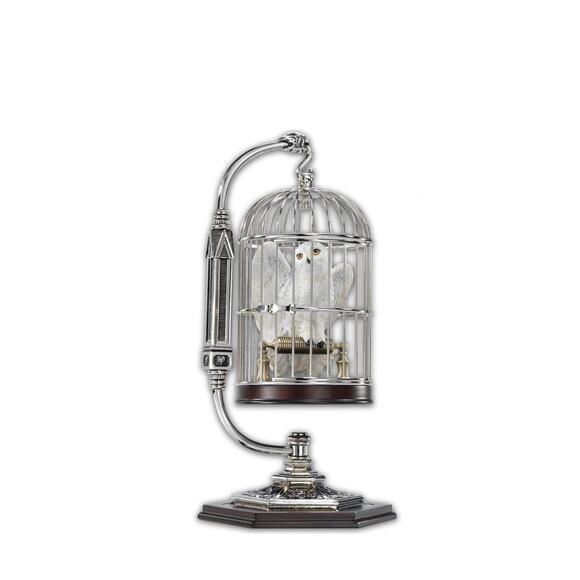 The Noble Collection Harry Potter Miniature Hedwig In Cage - Resin Snowy Owl - Picture 1 of 9